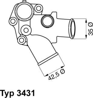 WAHLER 3431.80D - Термостат, охолоджуюча рідина autozip.com.ua