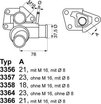 WAHLER 3356.80D - Термостат, охолоджуюча рідина autozip.com.ua