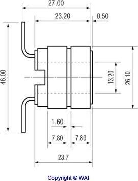 WAI 28-1854 - Контактна кільце, генератор autozip.com.ua