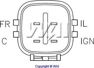 WAI IM558 - Регулятор напруги генератора autozip.com.ua