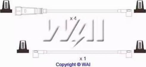WAI ISL531 - Комплект проводів запалювання autozip.com.ua