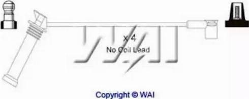 WAI ISL715 - Комплект проводів запалювання autozip.com.ua