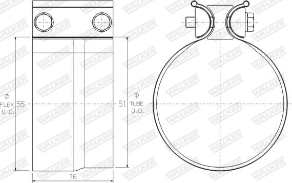 Walker 61772 - З'єднувальні елементи, система випуску autozip.com.ua