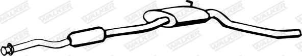 Walker 09453 - Середній глушник вихлопних газів autozip.com.ua