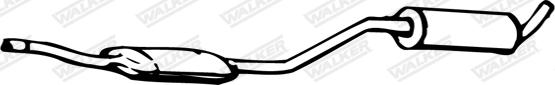 Walker 06406 - Середній глушник вихлопних газів autozip.com.ua