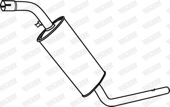 Walker 19688 - Середній глушник вихлопних газів autozip.com.ua