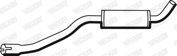 Walker 19738 - Середній глушник вихлопних газів autozip.com.ua