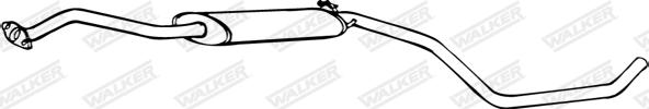 Walker 16133 - Середній глушник вихлопних газів autozip.com.ua