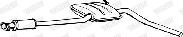 Walker 12703 - Середній глушник вихлопних газів autozip.com.ua