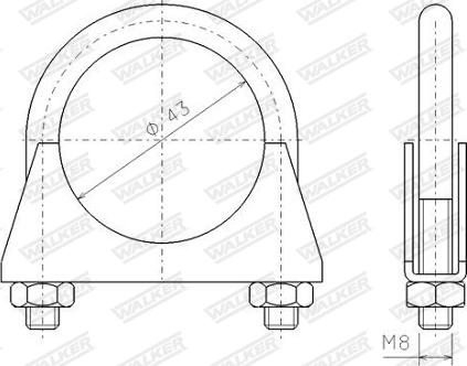 Walker 84285 - З'єднувальні елементи, система випуску autozip.com.ua