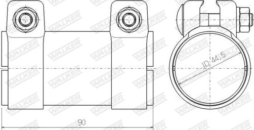 Walker 86144 - З'єднувальні елементи, система випуску autozip.com.ua