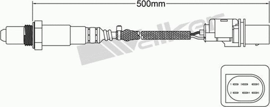 Walker 800-95016 - Лямбда-зонд, датчик кисню autozip.com.ua