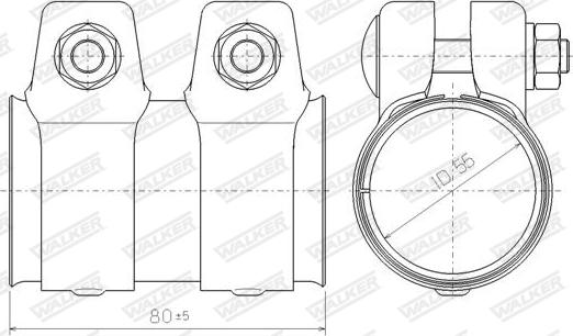 Walker 80190 - З'єднувальні елементи, система випуску autozip.com.ua