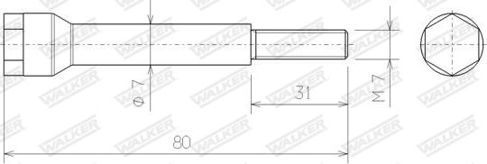 Walker 83164 - Болт, система випуску autozip.com.ua