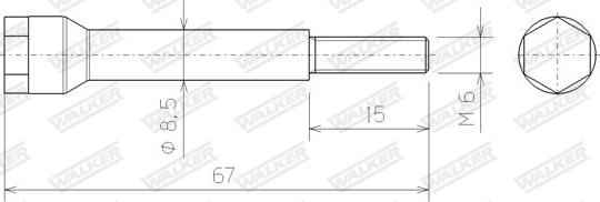 Walker 83180 - Болт, система випуску autozip.com.ua