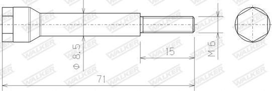 Walker 83181 - Болт, система випуску autozip.com.ua