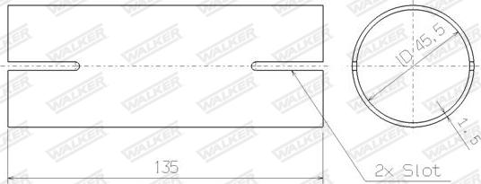 Walker 82463 - З'єднувальні елементи, система випуску autozip.com.ua