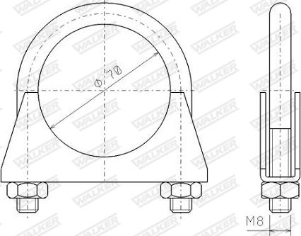 Walker 82315 - З'єднувальні елементи, система випуску autozip.com.ua