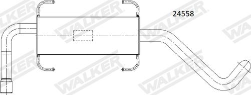 Walker 24558 - Глушник вихлопних газів кінцевий autozip.com.ua