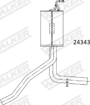 Walker 24343 - Глушник вихлопних газів кінцевий autozip.com.ua