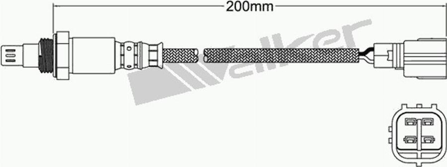 Walker 250-54074 - Лямбда-зонд, датчик кисню autozip.com.ua