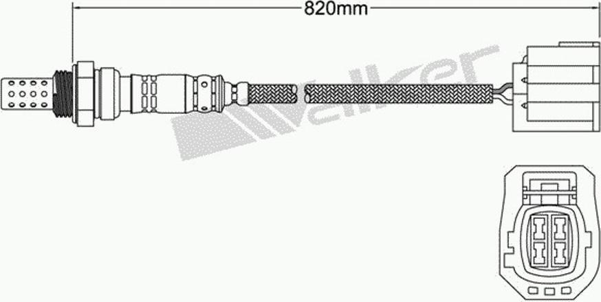 Walker 25024676 - Лямбда-зонд, датчик кисню autozip.com.ua