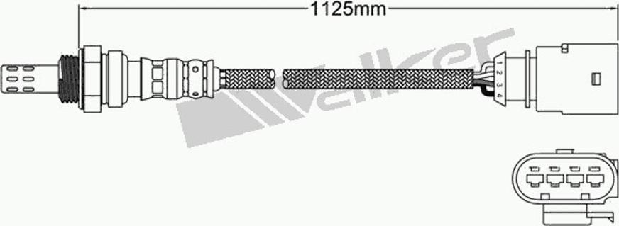 Walker 250-24670 - Лямбда-зонд, датчик кисню autozip.com.ua