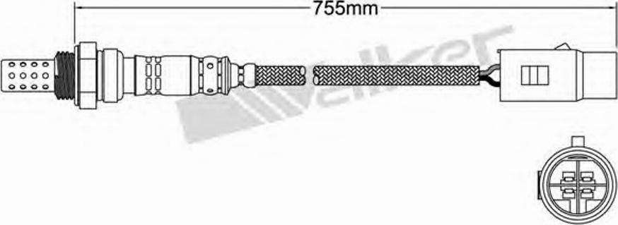 Walker 250-24007 - Лямбда-зонд, датчик кисню autozip.com.ua