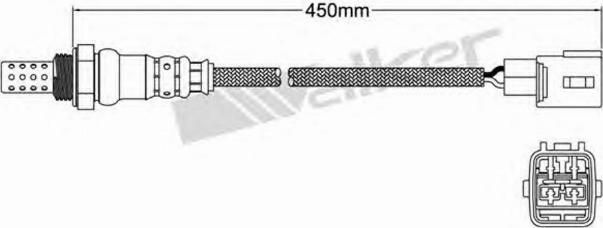 Walker 250-24225 - Лямбда-зонд, датчик кисню autozip.com.ua