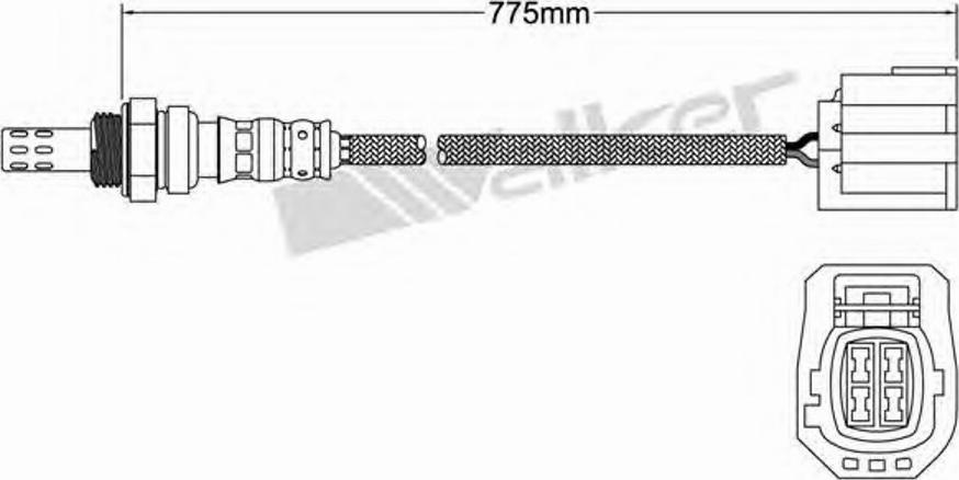 Walker 250-24718 - Лямбда-зонд, датчик кисню autozip.com.ua