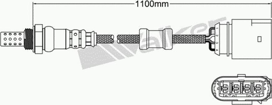 Walker 250-24734 - Лямбда-зонд, датчик кисню autozip.com.ua