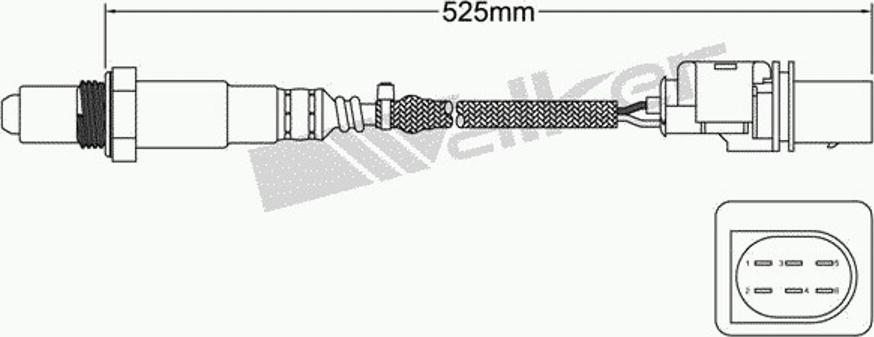 Walker 25025049 - Лямбда-зонд, датчик кисню autozip.com.ua