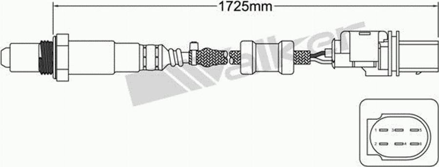 Walker 250-25052 - Лямбда-зонд, датчик кисню autozip.com.ua