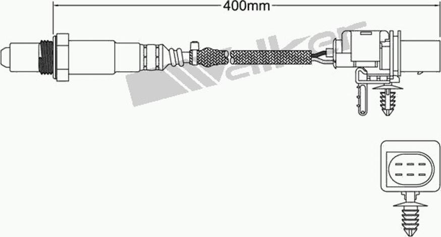 Walker 250-25034 - Лямбда-зонд, датчик кисню autozip.com.ua