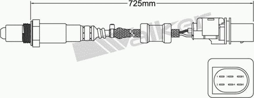 Walker 250-25035 - Лямбда-зонд, датчик кисню autozip.com.ua