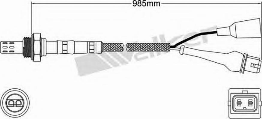 Walker 250-23019 - Лямбда-зонд, датчик кисню autozip.com.ua