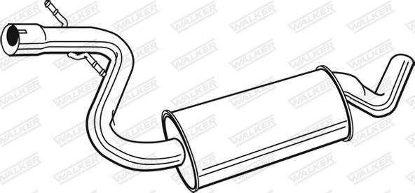 Walker 22884 - Середній глушник вихлопних газів autozip.com.ua