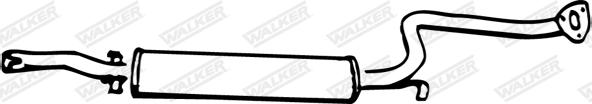 Walker 70895 - Середній глушник вихлопних газів autozip.com.ua