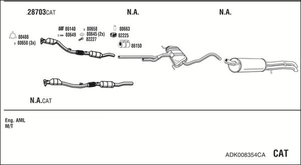 Walker ADK008354CA - Система випуску ОГ autozip.com.ua