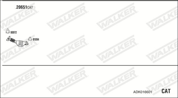 Walker ADK016601 - Система випуску ОГ autozip.com.ua