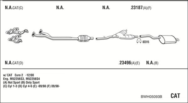 Walker BWH05093B - Система випуску ОГ autozip.com.ua