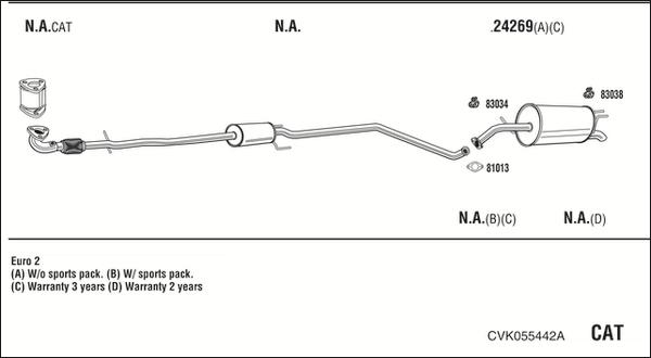 Walker CVK055442A - Система випуску ОГ autozip.com.ua