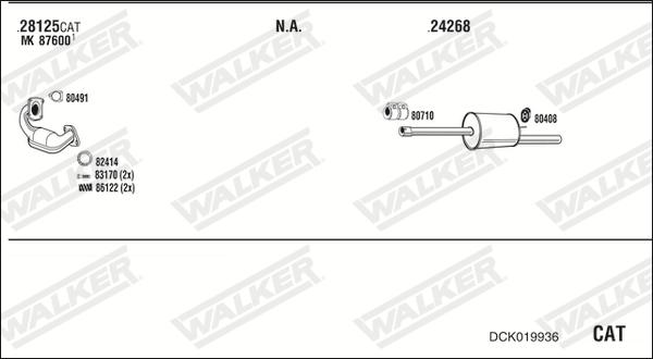 Walker DCK019936 - Система випуску ОГ autozip.com.ua