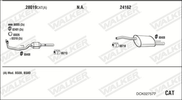 Walker DCK027577 - Система випуску ОГ autozip.com.ua