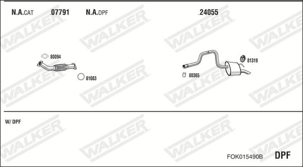 Walker FOK015490B - Система випуску ОГ autozip.com.ua