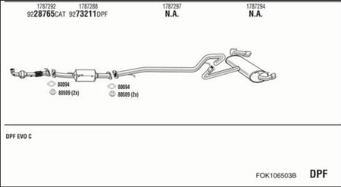 Walker FOK106503B - Система випуску ОГ autozip.com.ua