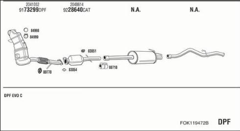 Walker FOK119472B - Система випуску ОГ autozip.com.ua