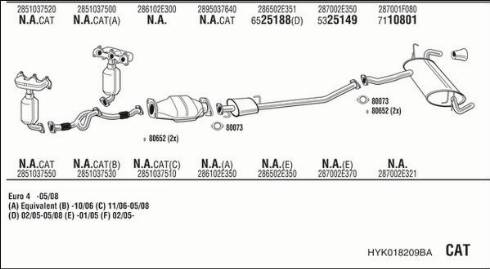 Walker HYK018209BA - Система випуску ОГ autozip.com.ua