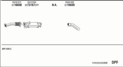 Walker IVK034303BB - Система випуску ОГ autozip.com.ua