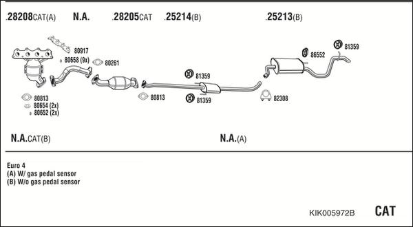 Walker KIK005972B - Система випуску ОГ autozip.com.ua